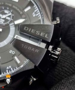 ساعت دیزل شاخدار مردانه کرنوگراف مشکی صفحه مشکی DIESEL 01643