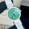 ساعت امپریو ارمانی زنانه سفید سرامیک صفحه سبز صدف 021224 EMPORIO ARMANI