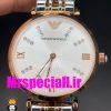 ساعت امپریو ارمانی زنانه استیل دو رنگ رزگلد صفحه سفید 020707 EMPORIO ARMANI