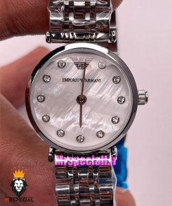ساعت امپریو ارمانی زنانه استیل صفحه صدف سفید 021417 EMPORIO ARMANI 