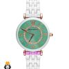 ساعت امپریو ارمانی زنانه سفید سرامیک صفحه صدف سبز 021229 EMPORIO ARMANI