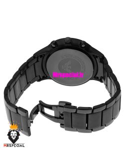 ساعت مچی مردانه امپریو ارمانی کرنوگراف مشکی صفحه سفید 01827 EMPORIO ARMANI
