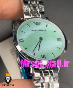 ساعت امپریو ارمانی زنانه استیل صفحه صدف تیفانی 020710 EMPORIO ARMANI