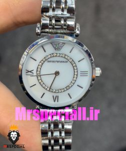 ساعت امپریو ارمانی زنانه استیل صفحه صدف سفید 020711 EMPORIO ARMANI