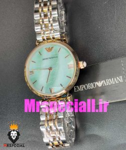 ساعت امپریو ارمانی زنانه استیل دو رنگ رزگلد صفحه صدف 020708 EMPORIO ARMANI 