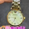 ساعت امپریو ارمانی زنانه طلایی صفحه صدف طلایی 020714 EMPORIO ARMANI