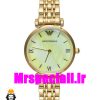 ساعت امپریو ارمانی زنانه طلایی صفحه صدف طلایی 020714 EMPORIO ARMANI