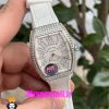ساعت فرانک مولر زنانه فول نگین بند رابر سفید 021026 FRANCK MULLER