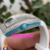 ساعت فرانک مولر زنانه فول نگین بند رابر سفید 021026 FRANCK MULLER