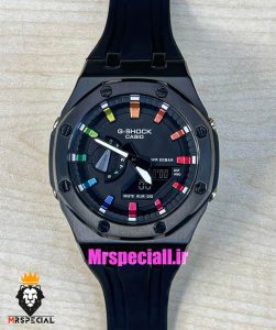 ساعت کاسیو جیشاک بند رابر مشکی صفحه مشکی Casio g-shock gm-2100 021419 