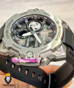 ساعت کاسیو جیشاک بند رابر مشکی قاب استیل صفحه مشکی Casio g-shock GST-B400 021665