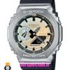 ساعت کاسیو جیشاک بند رابر مشکی قاب استیل صفحه نقره ای Casio g-shock gm-2100 021533