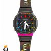 ساعت کاسیو جیشاک بند رابر مشکی صفحه مشکی Casio g-shock GA-2100 021690