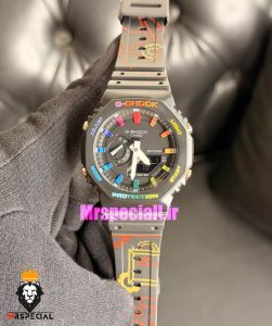 ساعت کاسیو جیشاک بند رابر مشکی صفحه مشکی Casio g-shock GA-2100 021690