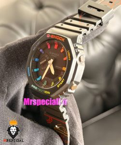 ساعت کاسیو جیشاک بند رابر مشکی صفحه مشکی Casio g-shock GA-2100 021690