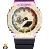 ساعت کاسیو جیشاک بند رابر مشکی قاب استیل صفحه نقره ای Casio g-shock GA-2100 021687