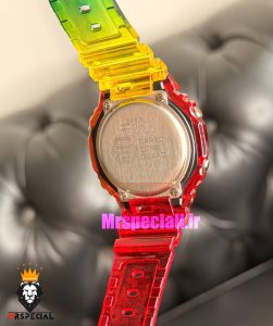 ساعت کاسیو جیشاک شیشه ای هفت رنگ صفحه مشکی Casio g-shock GA-2100 021692