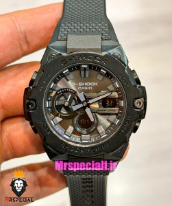 ساعت کاسیو جیشاک بند رابر مشکی قاب مشکی صفحه مشکی Casio g-shock GST-B400 021666