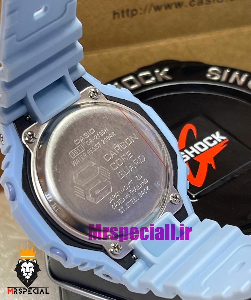 ساعت کاسیو جیشاک بند رابر ابی صفحه ابی Casio g-shock gm-2100 021459