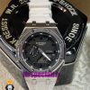 ساعت کاسیو جیشاک مدل اودمارپیگه بند رابر سفید قاب استیل صفحه سفید Casio g-shock gm-2100 royal oak 021461