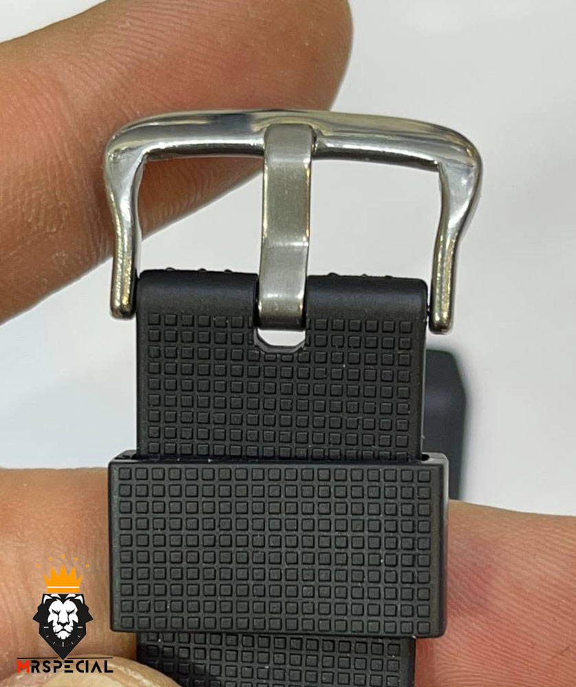 ساعت کاسیو جیشاک بند رابر مشکی قاب استیل صفحه نقره ای Casio g-shock GA-2100 021687