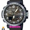 ساعت کاسیو پروترک مردانه بند رابر مشکی صفحه مشکی 021536 Casio ProTrek PRW-6600Y‏