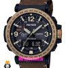 ساعت کاسیو پروترک مردانه بند چرم قهوه ای صفحه مشکی 021537 Casio ProTrek PRG-600Y‏