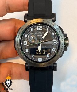 ساعت کاسیو پروترک مردانه بند رابر مشکی صفحه مشکی 021536 Casio ProTrek PRW-6600Y‏