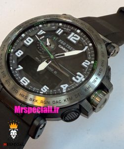 ساعت کاسیو پروترک مردانه بند رابر مشکی صفحه مشکی 021536 Casio ProTrek PRW-6600Y‏