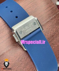 ساعت هابلوت زنانه کوارتز طلایی نگین باگت بند رابر ابی صفحه ابی HUBLOT BIG BANG 020993 