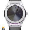 ساعت هابلوت مردانه اتوماتیک بند طوسی قاب تیتانیوم صفحه طوسی 021391 HUBLOT BIG BANG