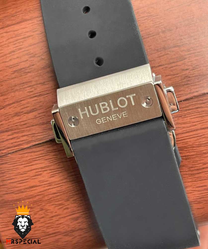 ساعت مچی مردانه هابلوت کهکشانی استیل صفحه مشکی HUBLOT Sang Bleu 1258