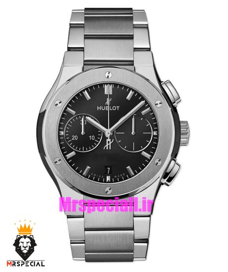 ساعت هابلوت مردانه بند استیل کرنوگراف صفحه مشکی 01770 HUBLOT BIG BANG