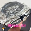 ساعت هابلوت مردانه کرنوگراف استیل بند رابر فول نگین 020904 HUBLOT BIG BANG Diamond