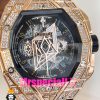 ساعت هابلوت مردانه کرنوگراف رزگلد بند رابر قول نگین 01696 HUBLOT BIG BANG Diamond