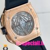 ساعت هابلوت مردانه کرنوگراف رزگلد بند رابر قول نگین 01696 HUBLOT BIG BANG Diamond