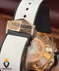 ساعت مچی مردانه هابلوت کهکشانی فول نگین سفید HUBLOT Sang Bleu 1248