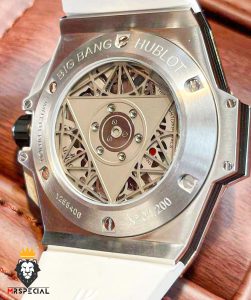 ساعت مچی مردانه هابلوت کهکشانی کرنوگراف فول نگین سفید HUBLOT Sang Bleu 1249