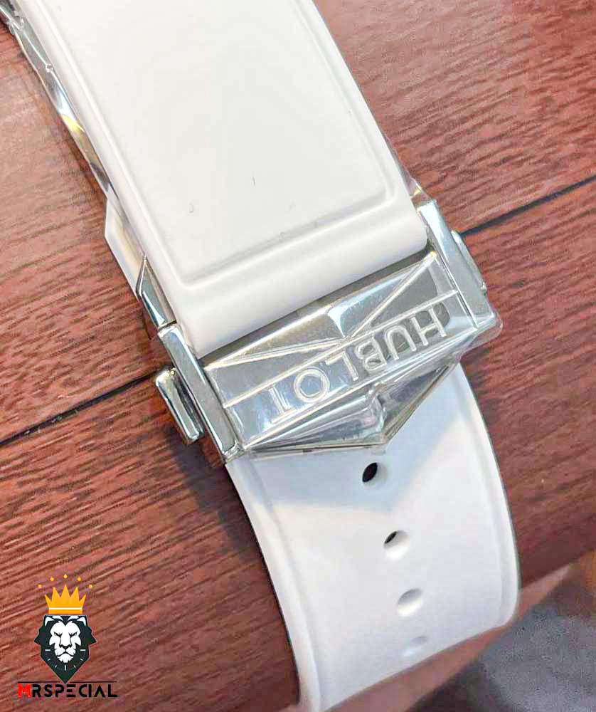 ساعت مچی مردانه هابلوت کهکشانی کرنوگراف فول نگین سفید HUBLOT Sang Bleu 1249