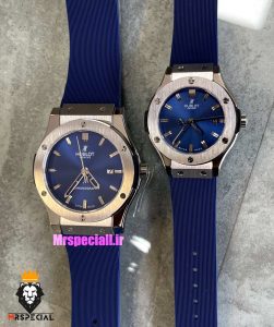 ساعت ست هابلوت مردانه و زنانه کوارتز بند رابر ابی صفحه ابی 021348 HUBLOT BIG BANG