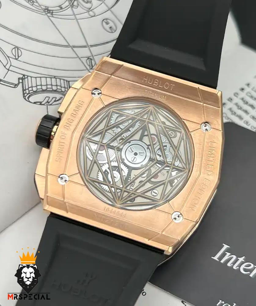 ساعت مچی مردانه هابلوت کرنوگراف رزگلد بند رابر 01694 HUBLOT BIG BANG SANG BLEU