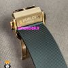 ساعت هابلوت زنانه رزگلد نگین باگت مشکی بند رابر مشکی صفحه مشکی HUBLOT BIG BANG 021219