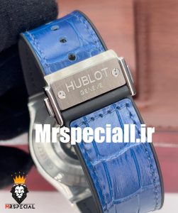 ساعت هابلوت مردانه اتوماتیک بند ابی قاب استیل صفحه ابی 020677 HUBLOT BIG BANG 