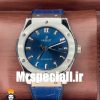 ساعت ست مردانه و زنانه هابلوت اتوماتیک بند ابی قاب استیل صفحه ابی HUBLOT BIG BANG 020676