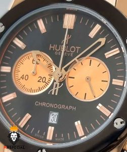 ساعت ست هابلوت مردانه و زنانه کرنوگراف مشکی رزگلد 01651 HUBLOT BIG BANG