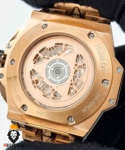 ساعت مچی مردانه هابلوت کهکشانی پشت شیشه ای رزگلد HUBLOT Sang Bleu 0986