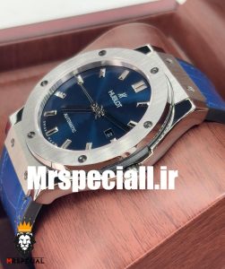 ساعت هابلوت مردانه اتوماتیک بند ابی قاب استیل صفحه ابی 020677 HUBLOT BIG BANG 