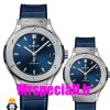 ساعت ست مردانه و زنانه هابلوت اتوماتیک بند ابی قاب استیل صفحه ابی HUBLOT BIG BANG 020676