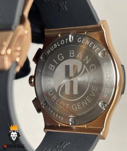 ساعت ست هابلوت مردانه و زنانه کرنوگراف رزگلد صفحه مشکی 0949 HUBLOT BIG BANG