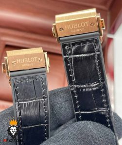 ساعت ست هابلوت مردانه و زنانه کرنوگراف رزگلد صفحه مشکی 6631 HUBLOT BIG BANG